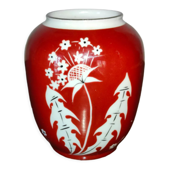 Vase spechtsbrunn handgemalt in German porcelain with floral decoration