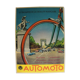 Poster old automoto motorcycle scooter triumpharch Paris André Bermond