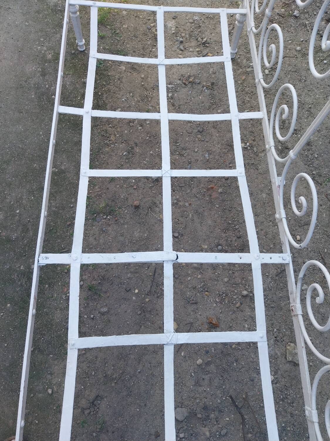 Wrought iron garden sofa bed