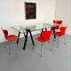 Table / Glass desk "Gaetano" design Gae Aulenti Zanotta 1970s