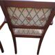 Pair of bridge armchairs in wood and fabric, 1940