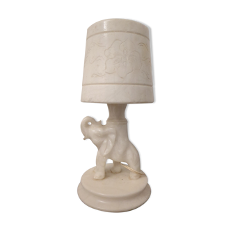 Elephant lamp in alabaster