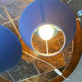 Pair of blue bedside lamps from the 60s by Les lampes d'Albret