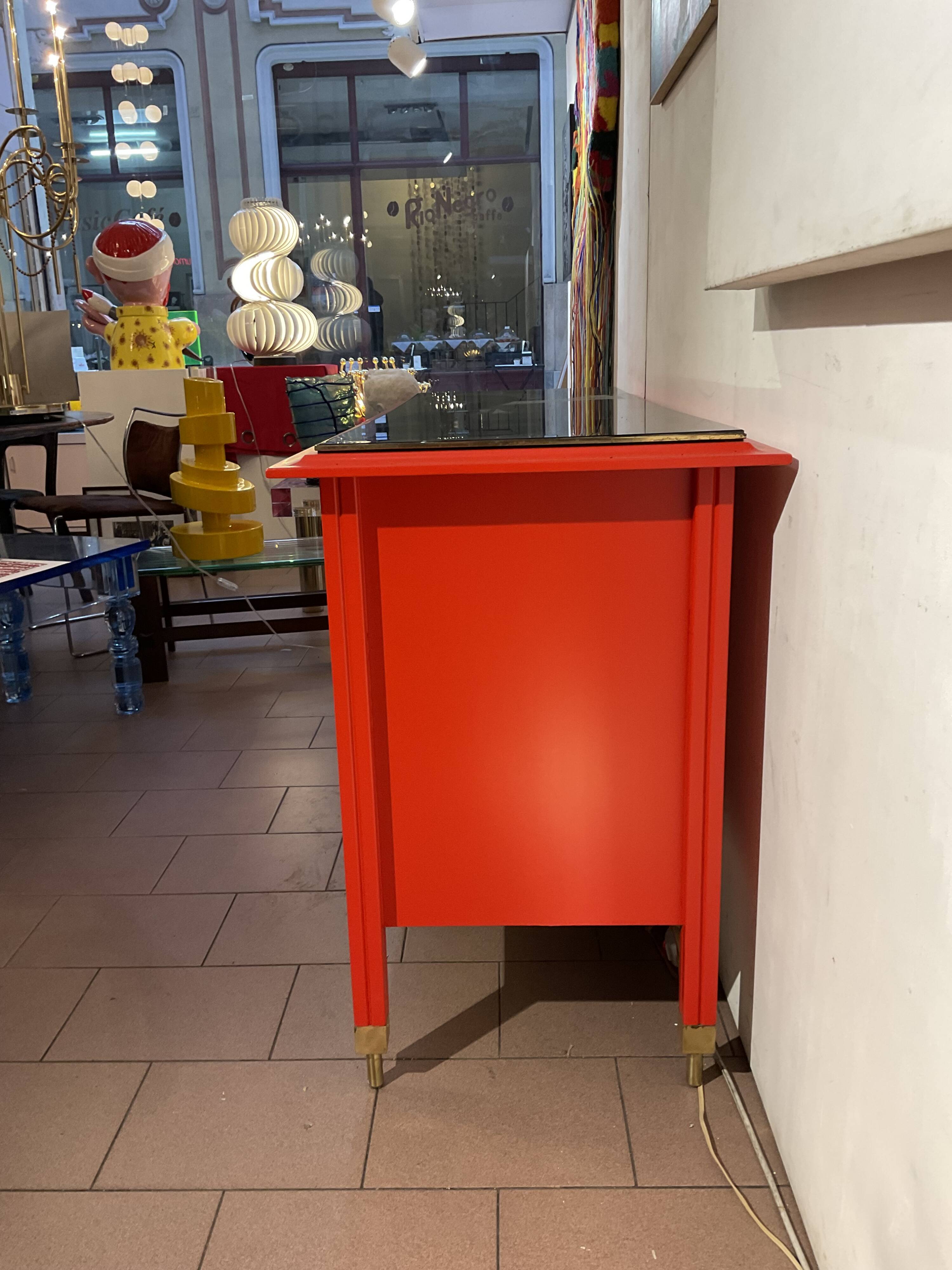 Red chest of drawers