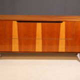 Vintage walnut sideboard, chest of drawers by František Jirák, 1970s, Czechoslovakia