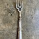 Dessert fork, service cutlery in silver engraved "CR"