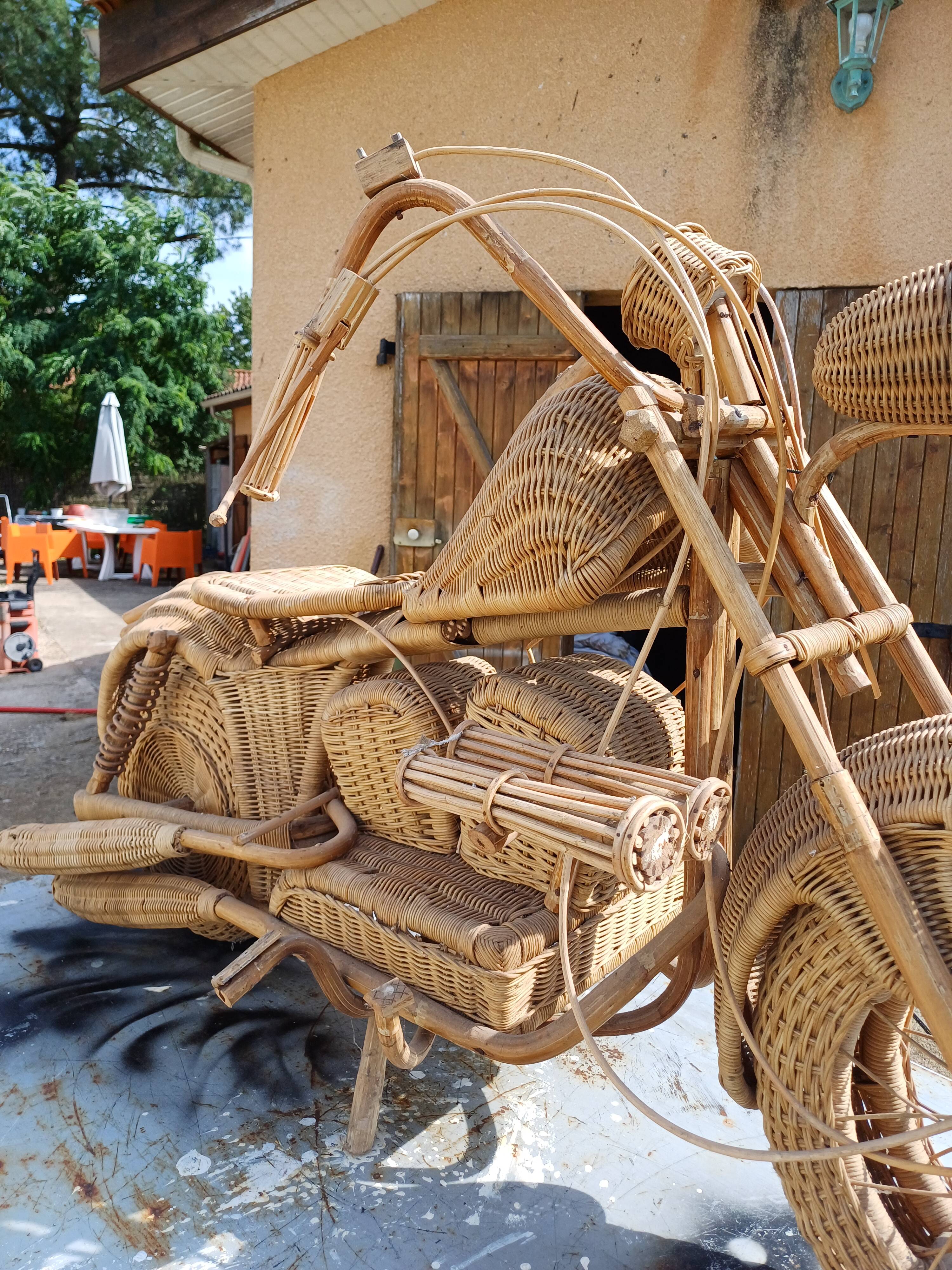 Harley Davidson Wicker Motorcycle by Tom Dixon