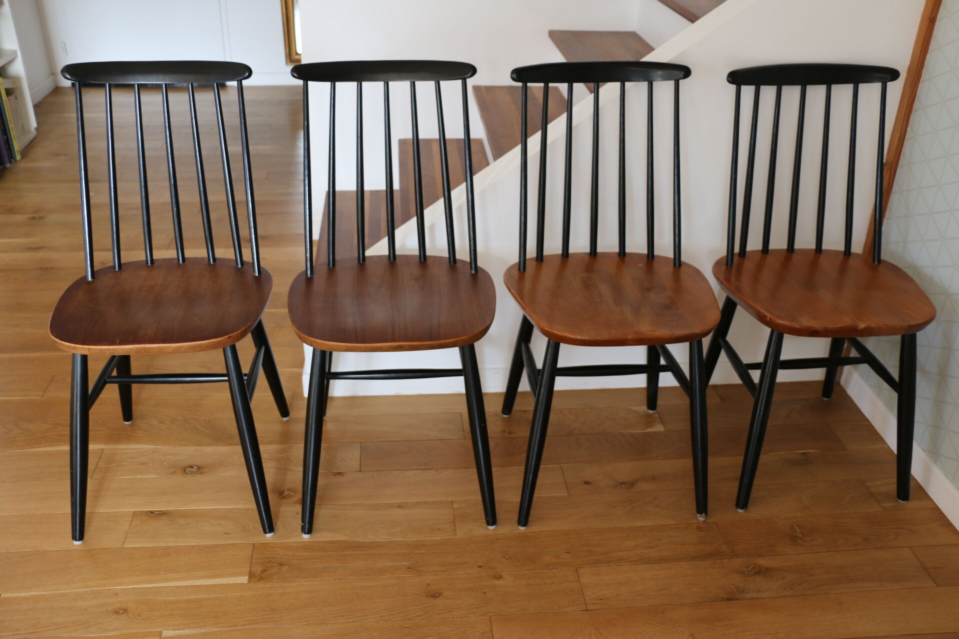 4 fanette chairs by ilmari tapiovaara