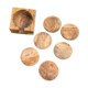 Set de 6 dessous de verre en bois d'olivier