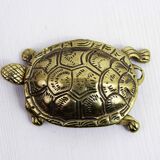 Brass turtle ashtray