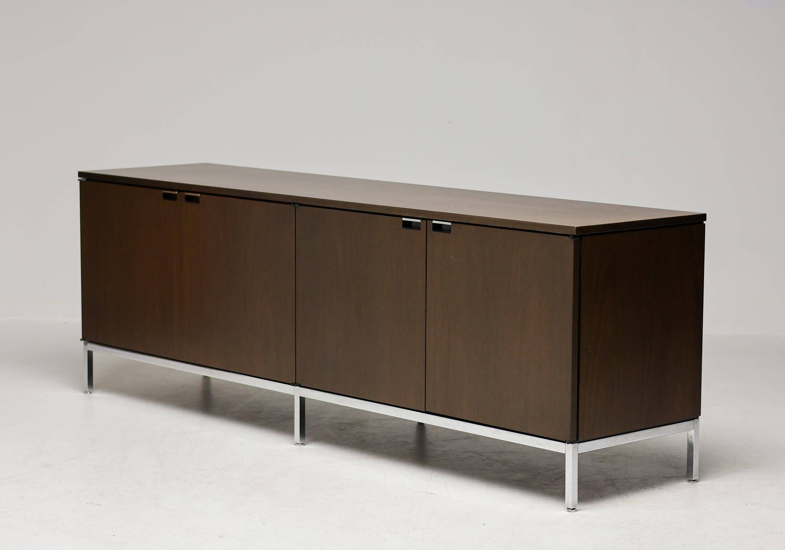 Sideboard in walnut by Florence Knoll Mid Century Modern Executive Boardroom Storage