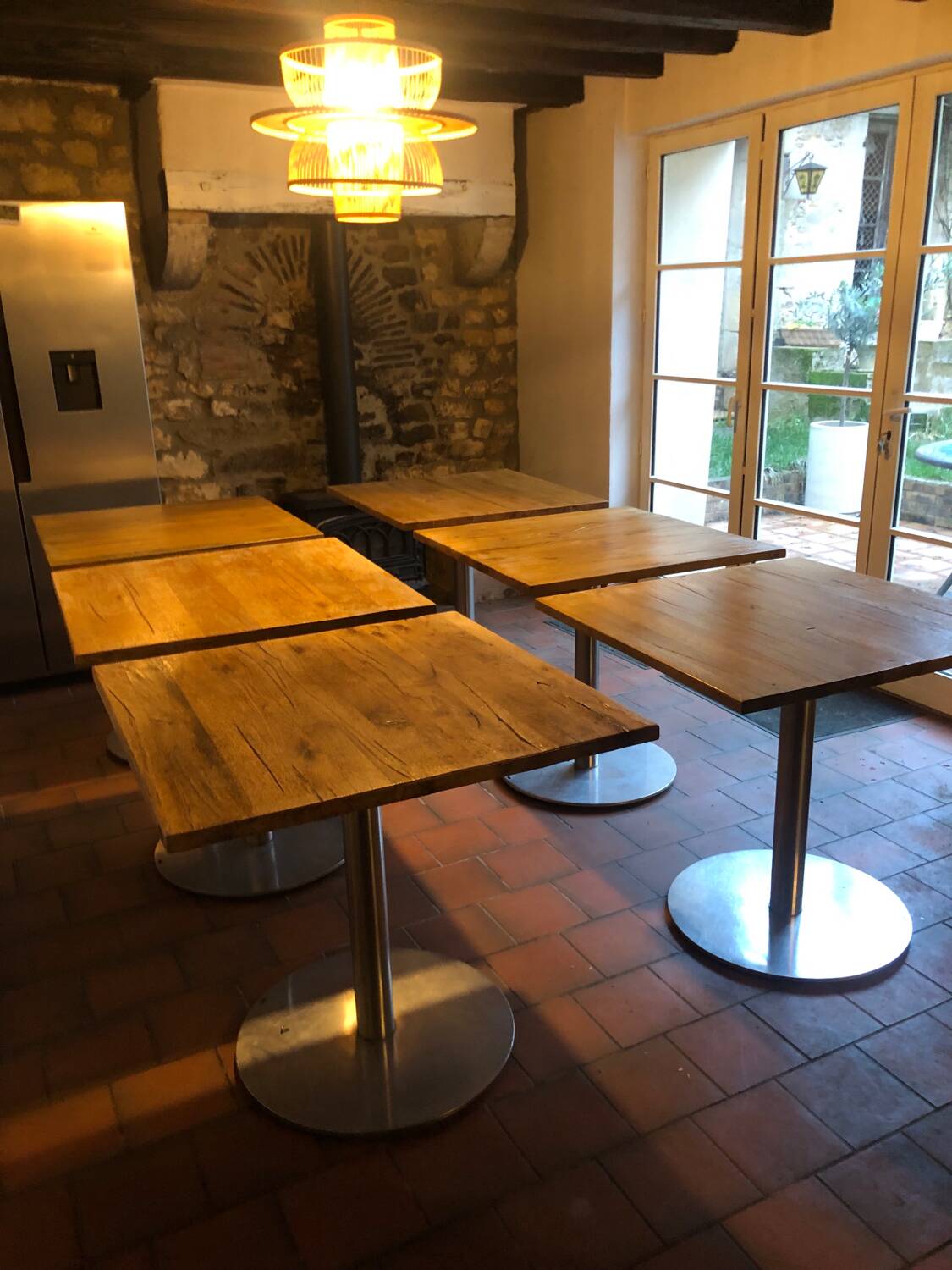 Solid wood bistro table set
