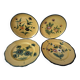 4 antique plates in hand-painted faience