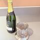 Pair of Silver-Plated Wine Bottle Coasters with Grape Vine Decoration Tableware