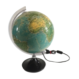 Globe earth bright black vintage