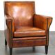 Sleek sheepskin Art Deco design armchair with beautiful details