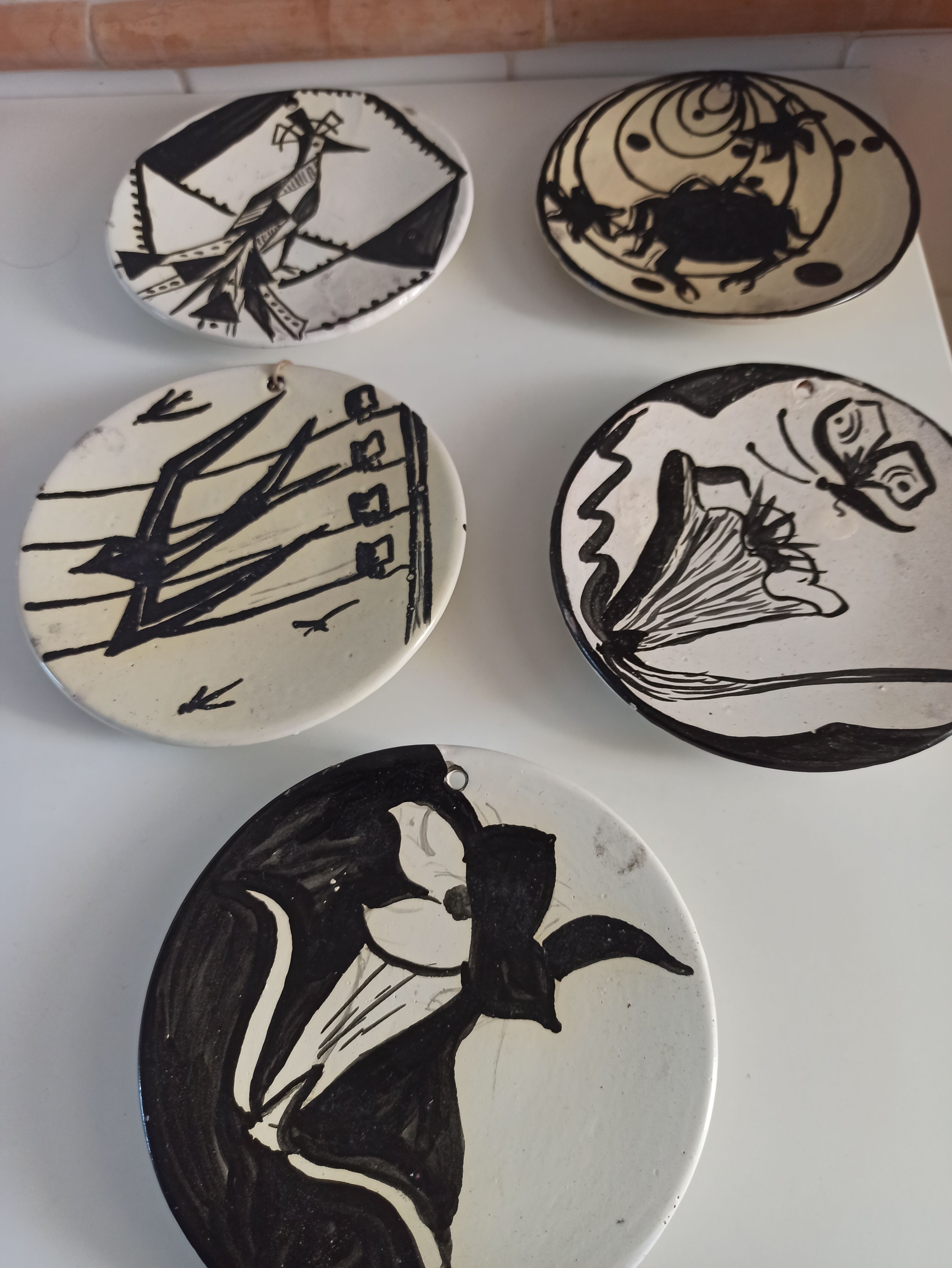 Hand-painted plates by René Chaix