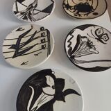 Hand-painted plates by René Chaix