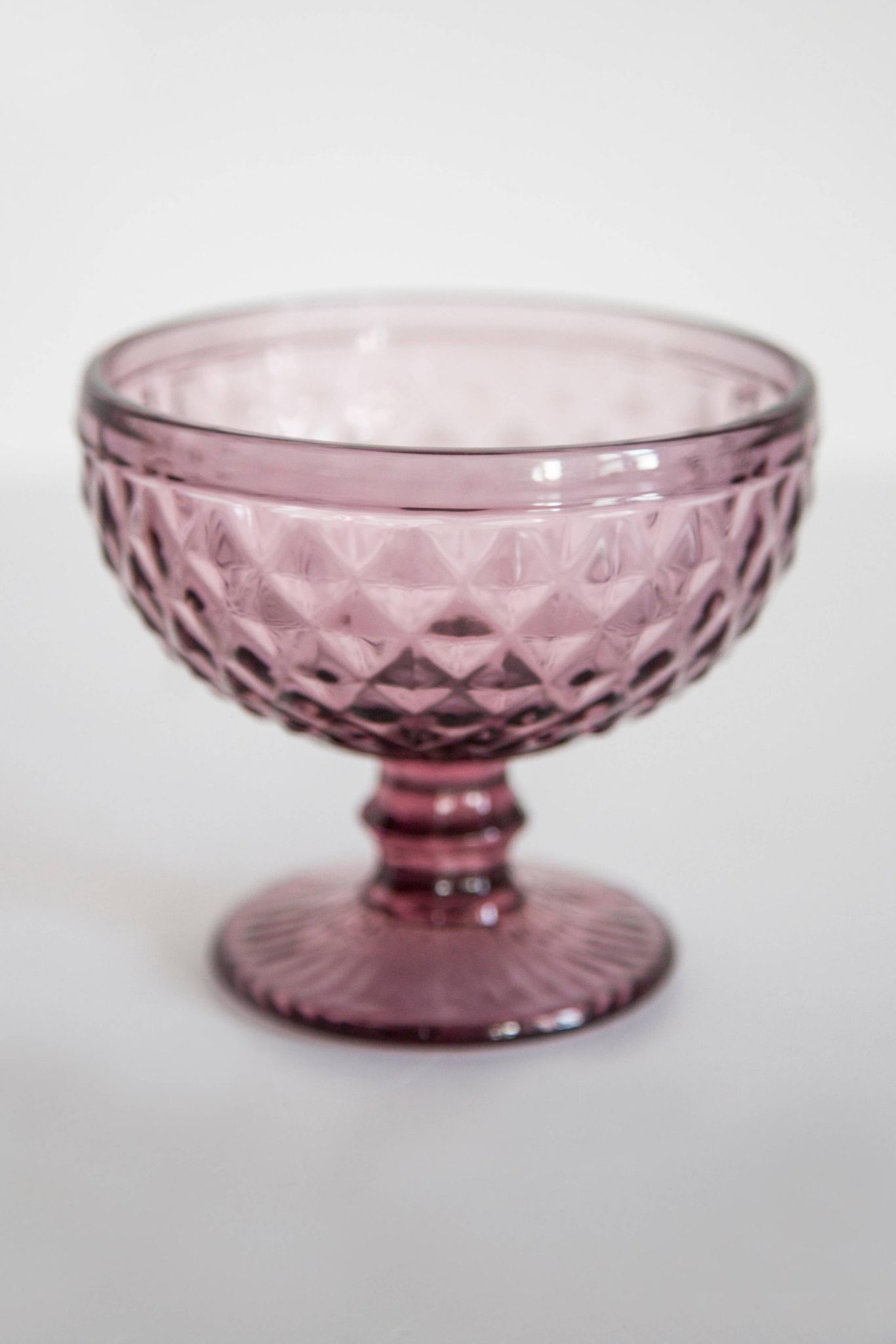 Vintage purple glass sugar bowl from the mid-century, Italy, 1960s.