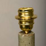 Large glazed ceramic Table Lamp in green tones, France 1960s