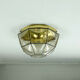 vintage 1960s 70s glashuette limburg CEILING LAMP bubble glass shade and brass