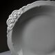 Large, hollow serving dish in fine white Limoges porcelain, vintage/antique