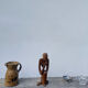 Wooden statuette sculpture, free form