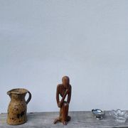Wooden statuette sculpture, free form