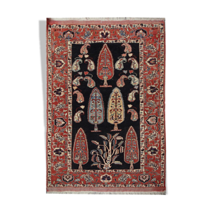 tapis persan persan vintage fait main- 132x162cm