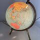 Globe vintage 1970 terrestre Taride tripode doré verre mappemonde - 23 cm