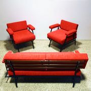 Mid-century Italian sofa bed in corduroy fabric