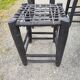 6 tabourets bois assise tressée de Cuir Nina Kaufmann