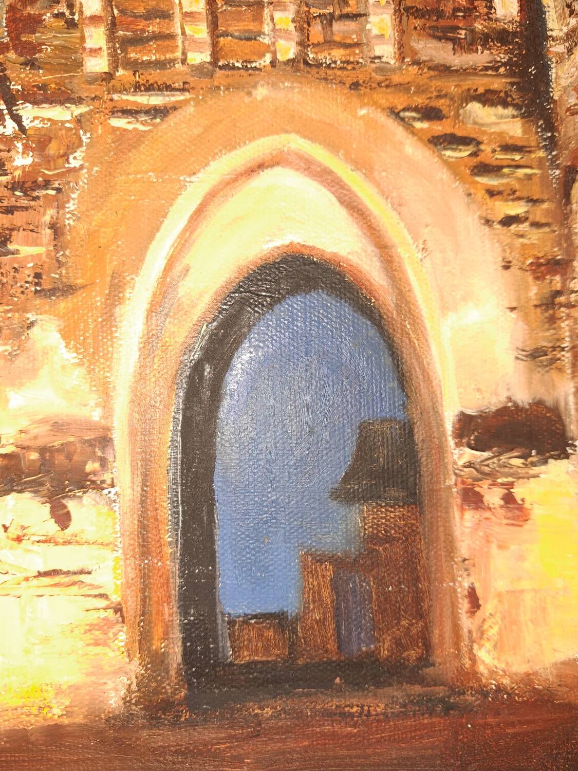 Painting, oil on canvas. Signed A.Odin