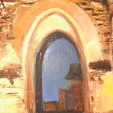 Painting, oil on canvas. Signed A.Odin