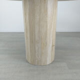 Travertine dining table design Jean-Charles Roche Bobois vintage 70s