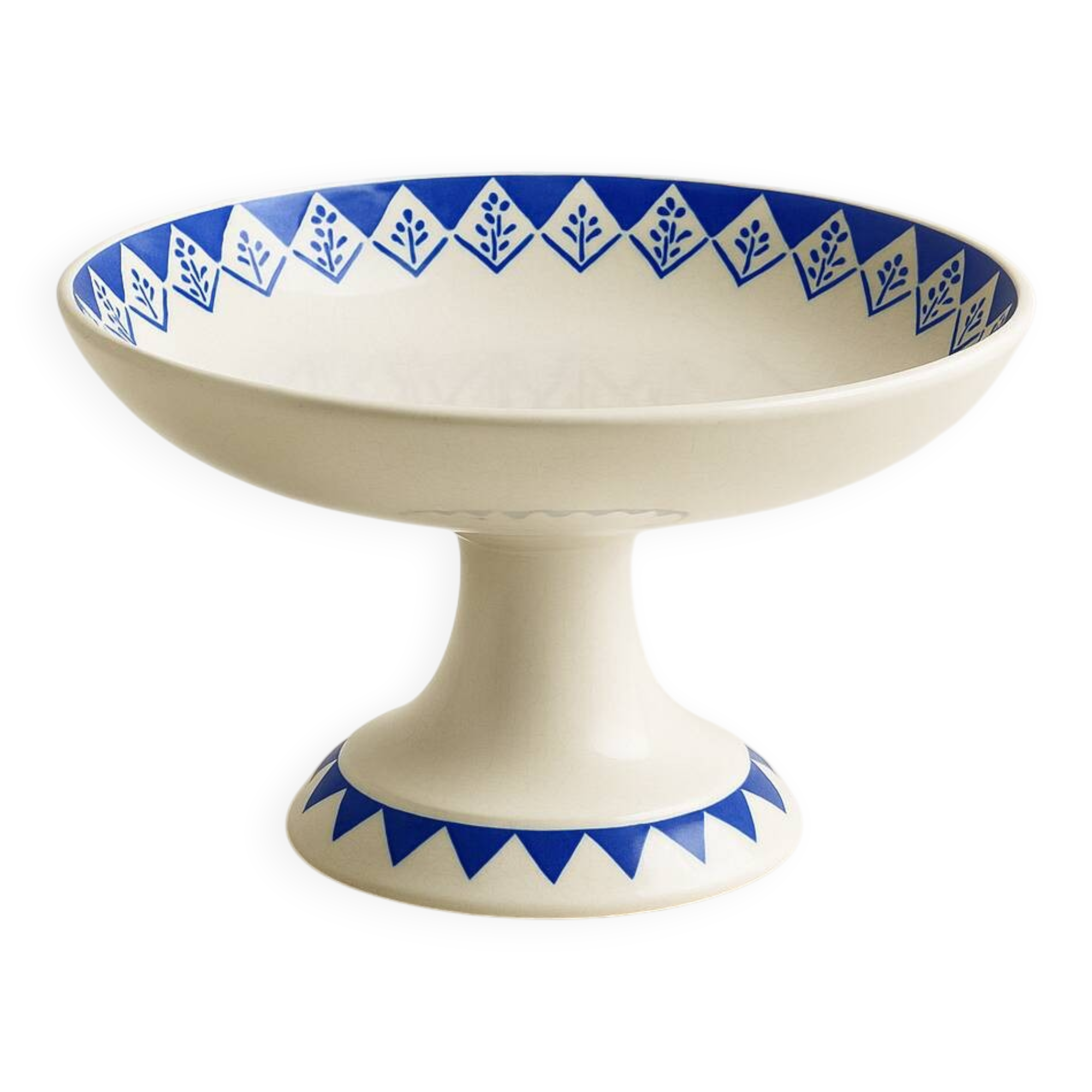 Antique art deco fruit bowl from Sarreguemines, Valois model