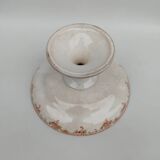 Earthenware bowl on pedestal by Boch Frères, iron earth, circa 1900.