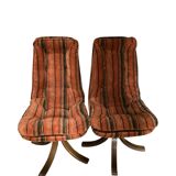 Velvet swivel chairs