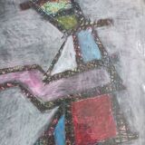 Large drawing, colorful character