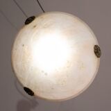 Liberty white alabaster chandelier, 1940s