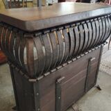 Wood and steel bar counter