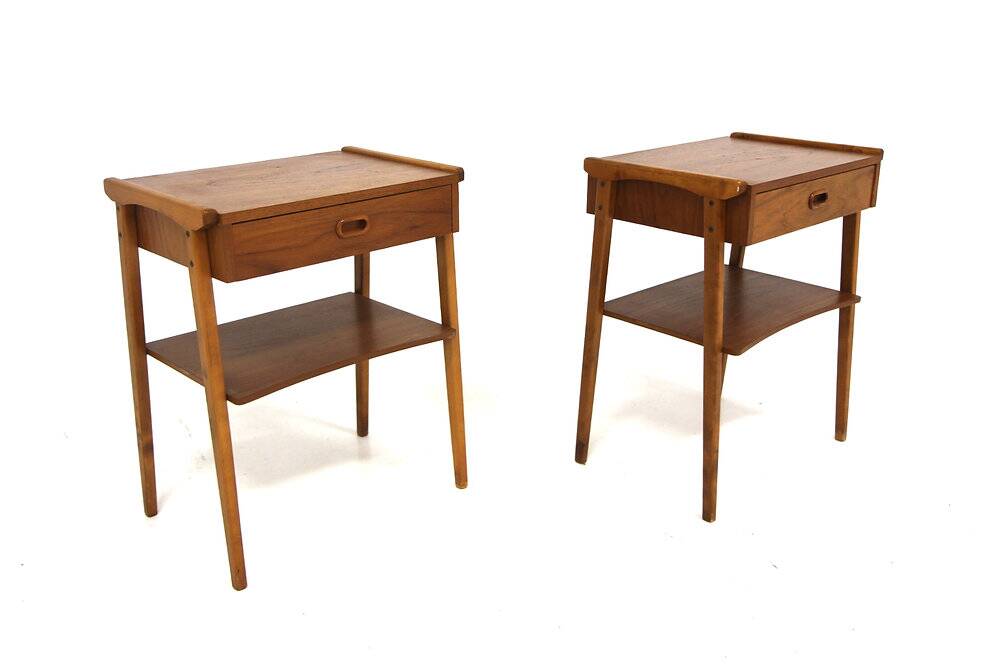 2 Scandinavian teak bedside tables, Sweden, 1960
