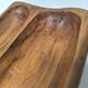 Sculptural cut solid walnut vintage monoxyl