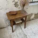 Oak console side table