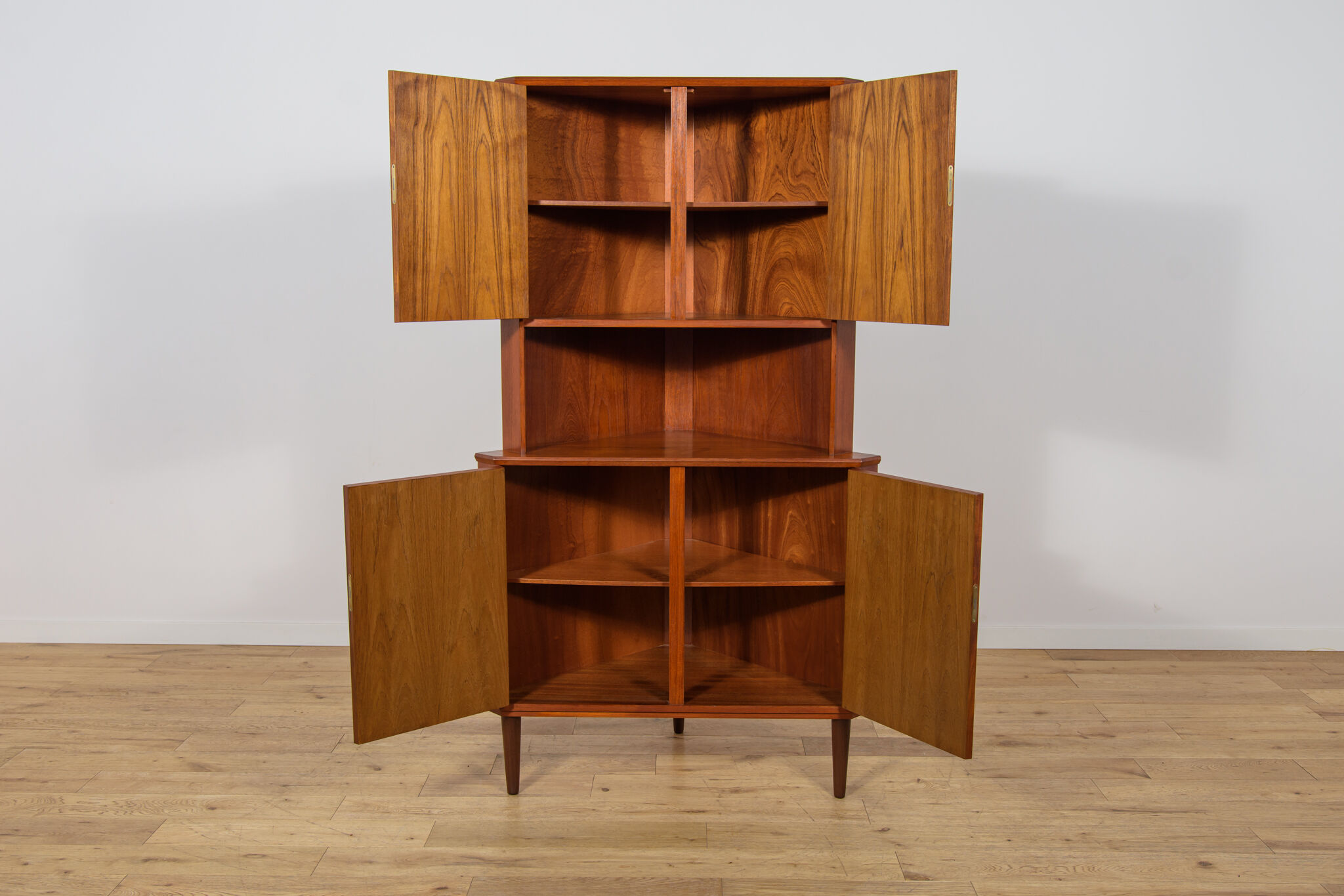 Mid-Century Corner Teak Cabinet, Denmark, 1960s