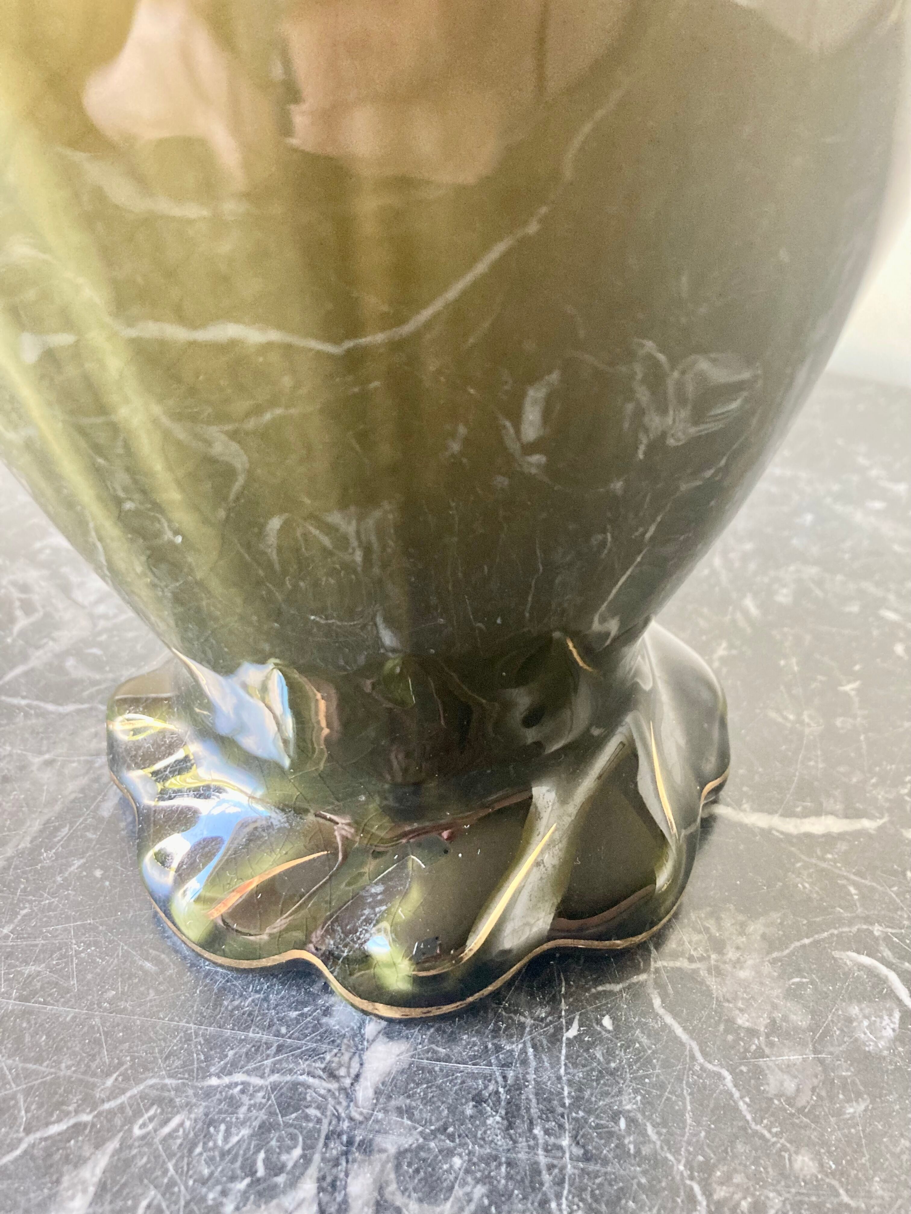 Art Nouveau earthenware vase by Antoine Gustave de Bruyn