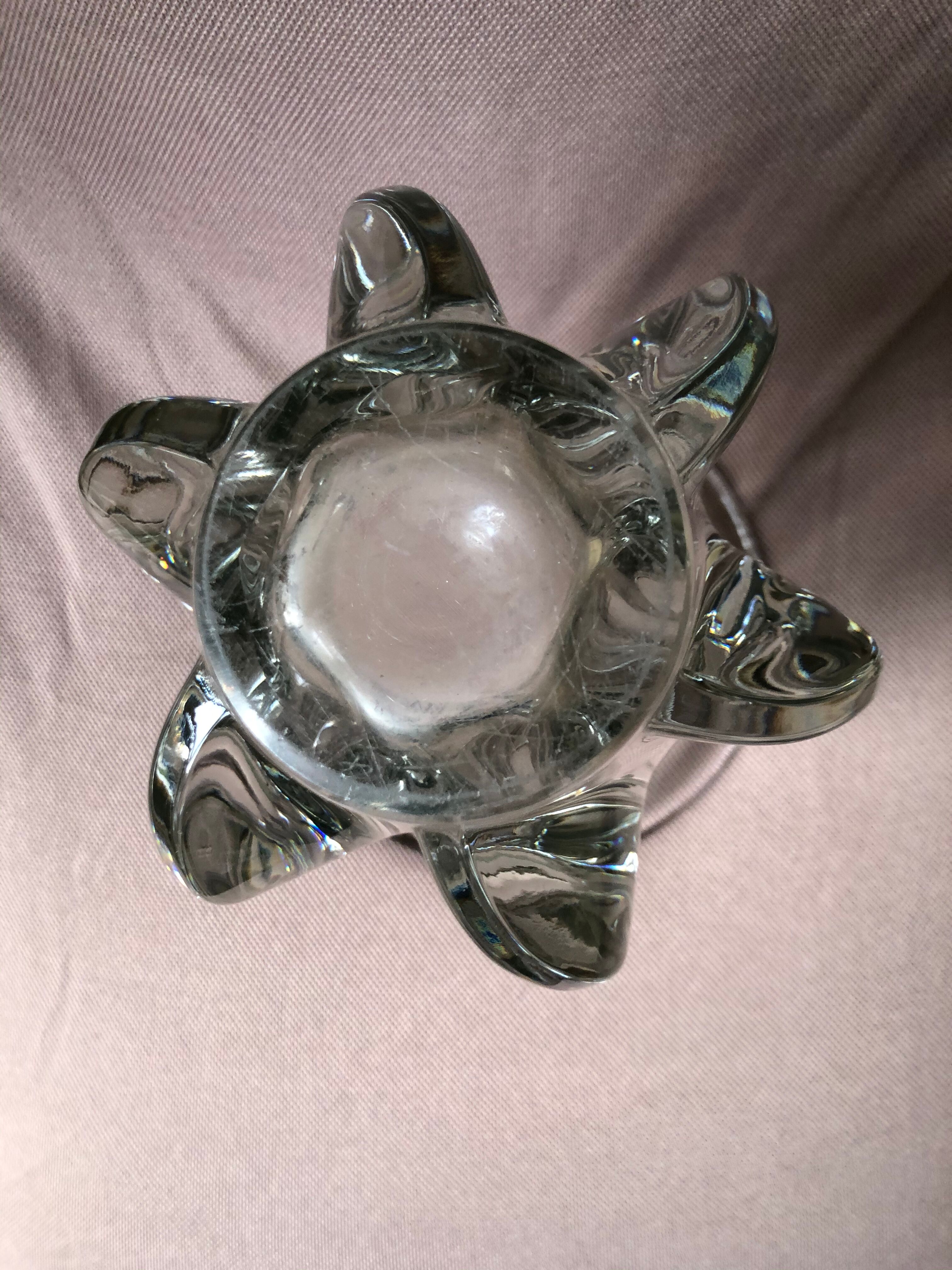 Transparent crystal vase