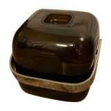 Smoked guzzini plexiglass ice bucket 1970