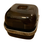 Smoked guzzini plexiglass ice bucket 1970