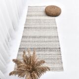 Cream brown wool runner rug, wool corridor rug for house , soft wool rug